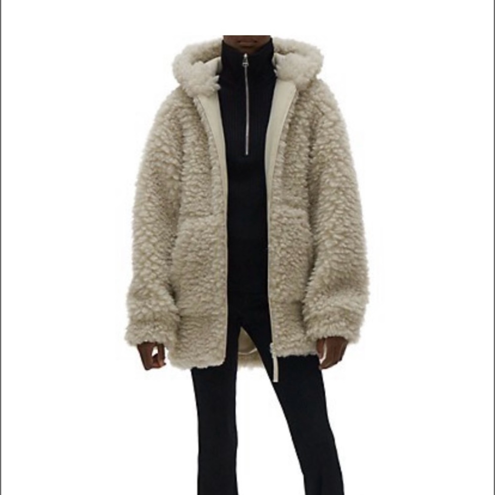 Helmut Lang Chunky Fleece Hooded Parka
